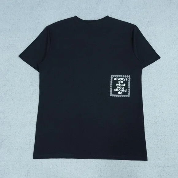 Always Black Statement Graphic Short Sleeve T Shirt